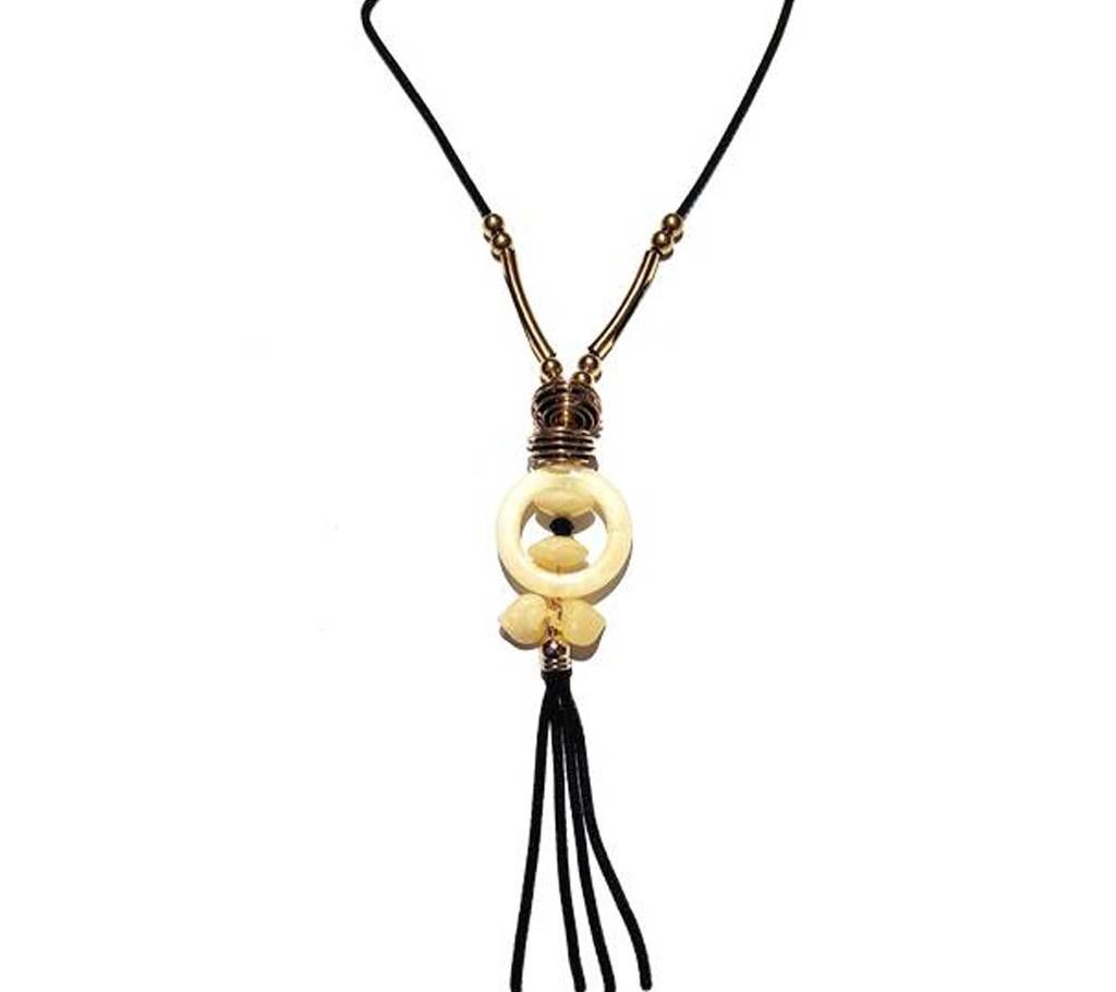Black chain Golden necklace