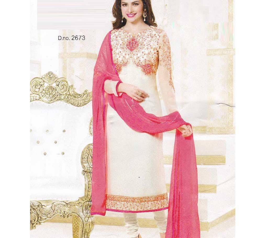 VINAY Semi Stitched Embroidery Three Piece - Copy