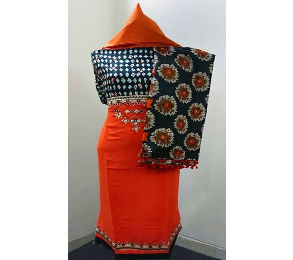 Dessign 1071 Unstitched Cotton Three Piece