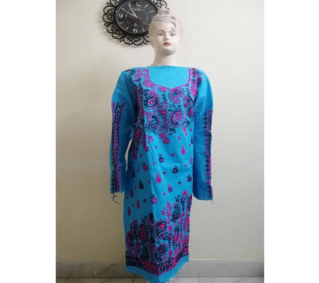 handwork un stitched cotton one piece 