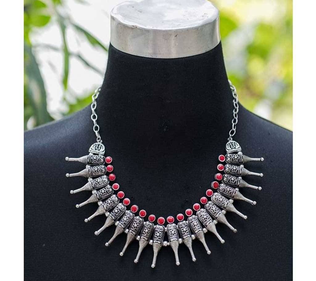 Beautiful Multi Silver Small Bottle Shape Necklace