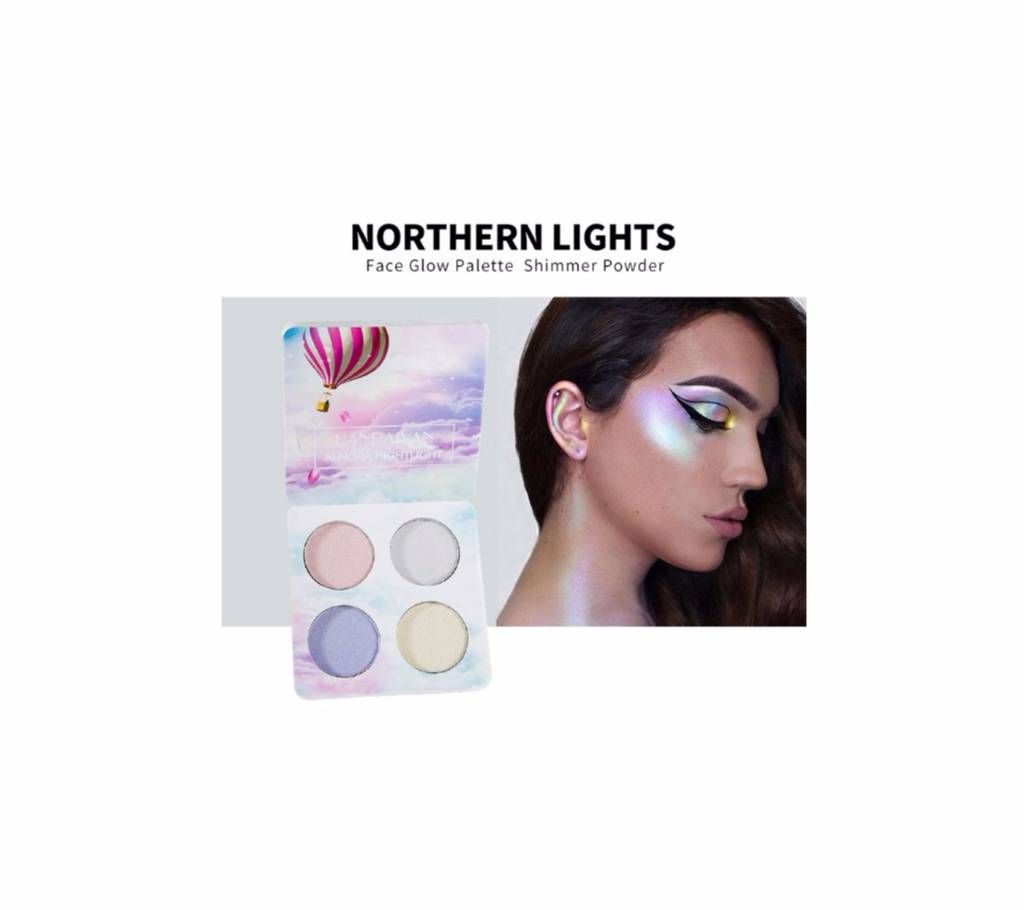 4 Color Eye Shadow Waterproof aurora highlight Palette 8.63g China