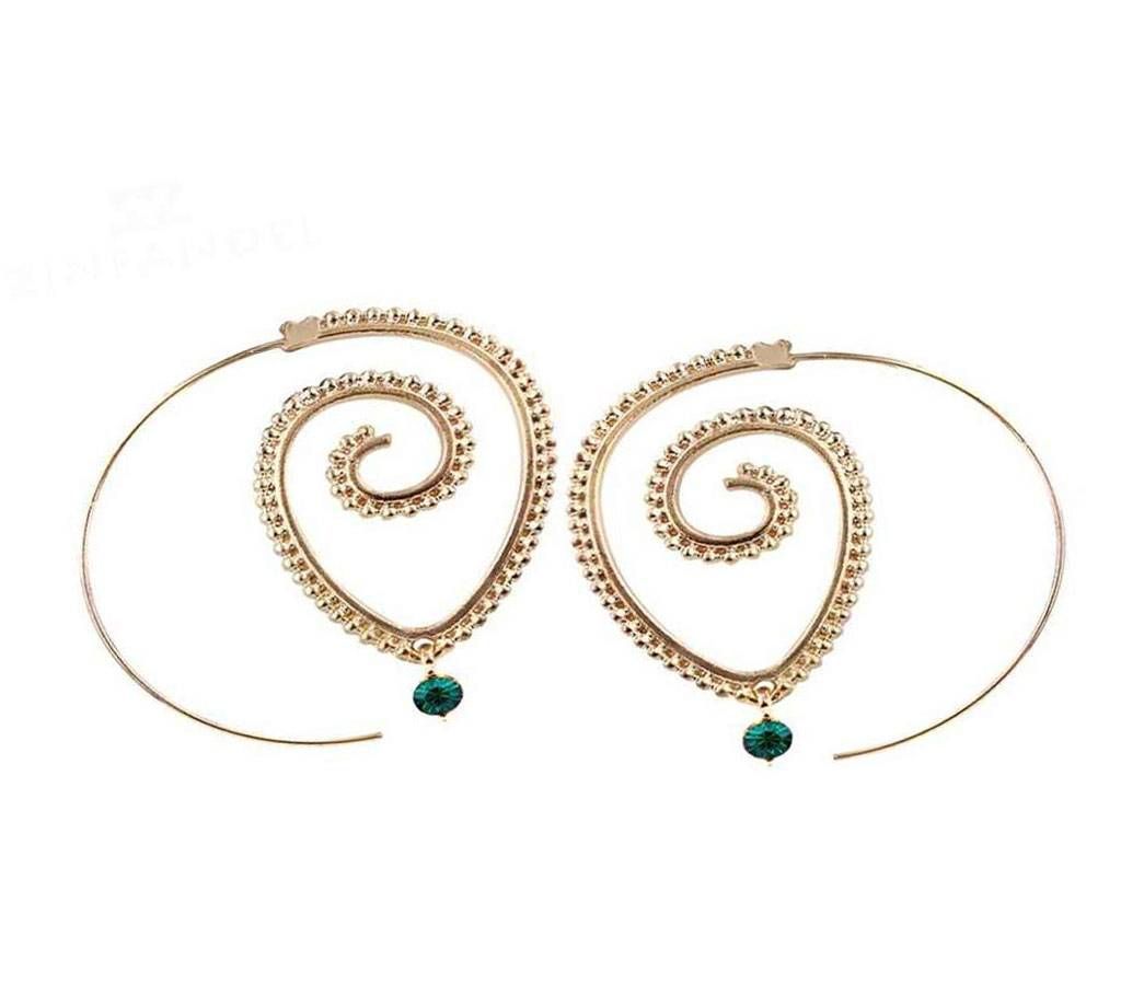 Exaggeration Vortex Gear Shape Earrings