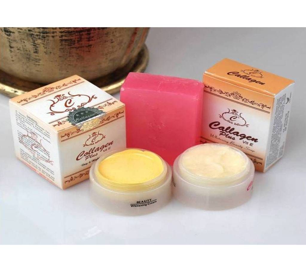 Beauty Soap & Cream Set (Collagen), 105 gm, Indonesia