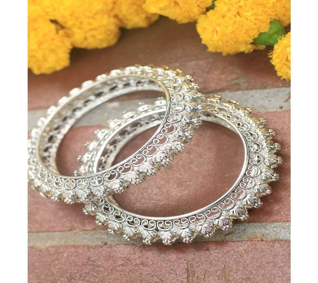 Handmade Silver Platted Bangles & Bala