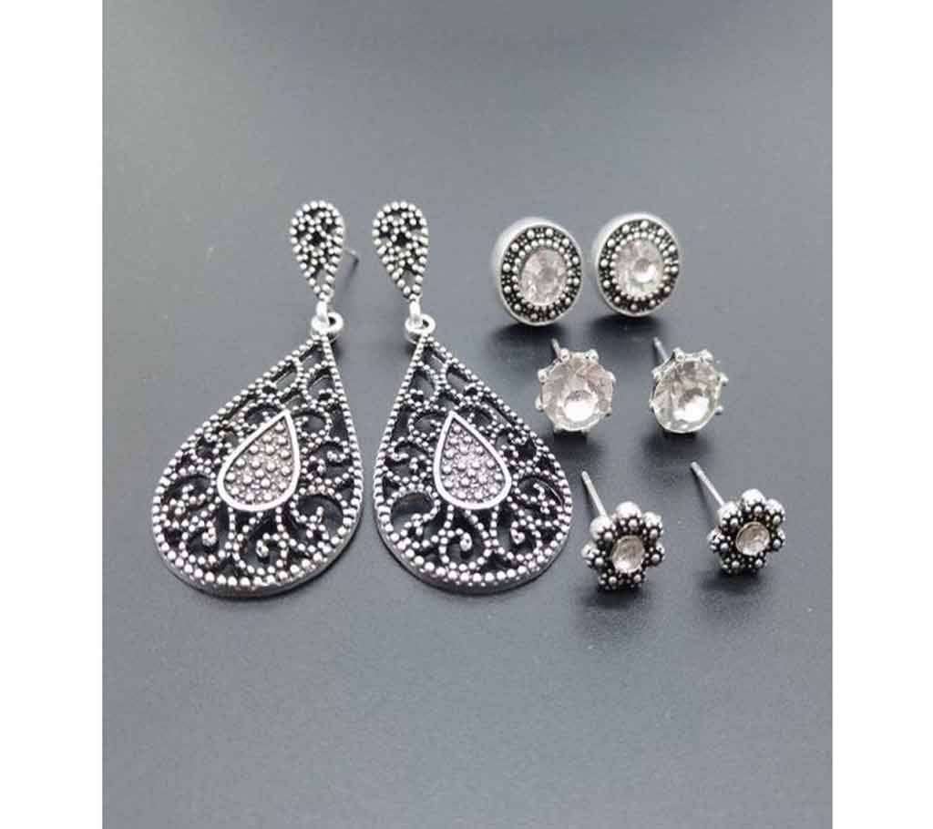 8 Pcs/set CarvedWater Drops Earrings