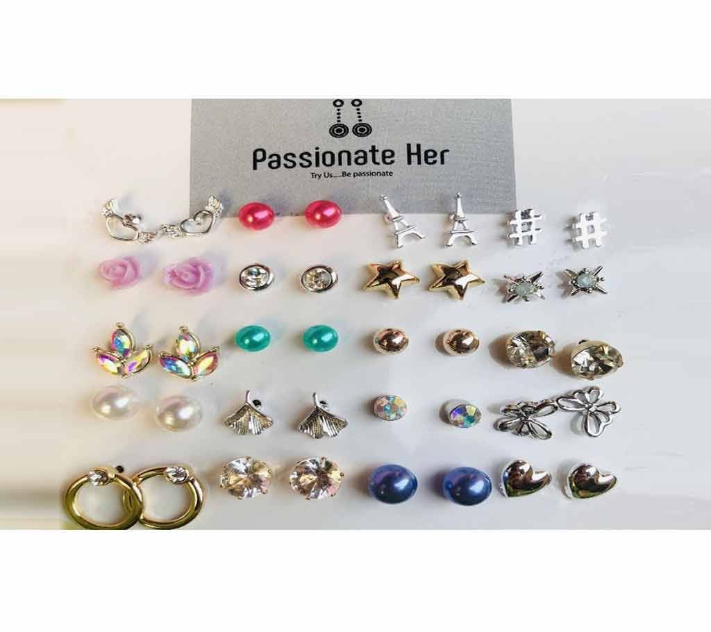 Women Earrings Set - 20 Pair 