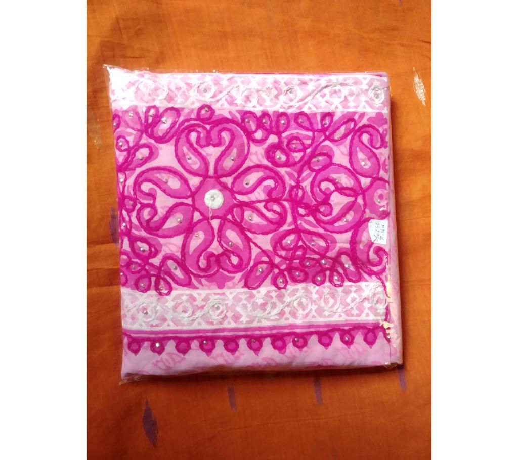 Exclusive Hand Working Cotton Three  Piece