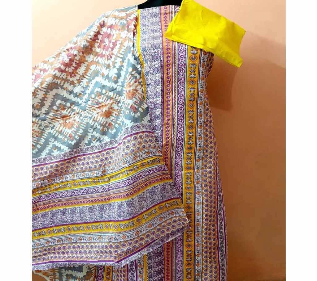 Screen Printed Organdy Cotton 3pcs 06 - Multicolor - RTC