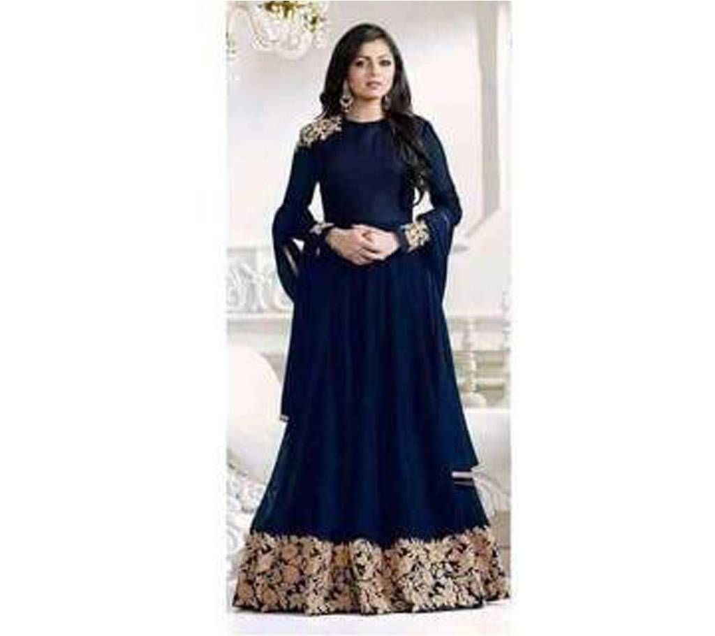 Unstitched long Georgette party Suit - Copy