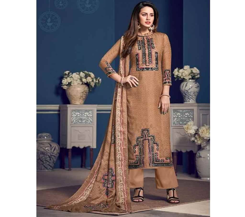 Unstitched Silk Cotton Salwar Kameez For women  