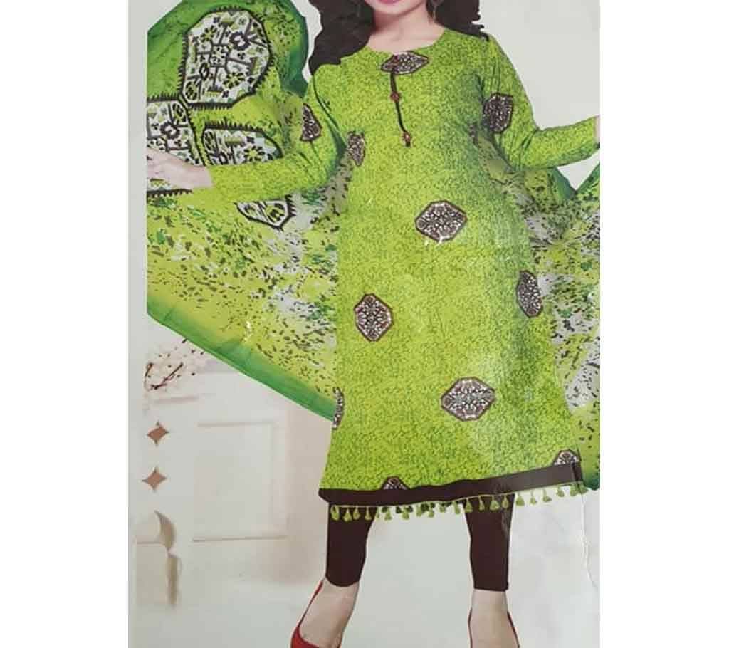 Unstitched Cotton 3piece