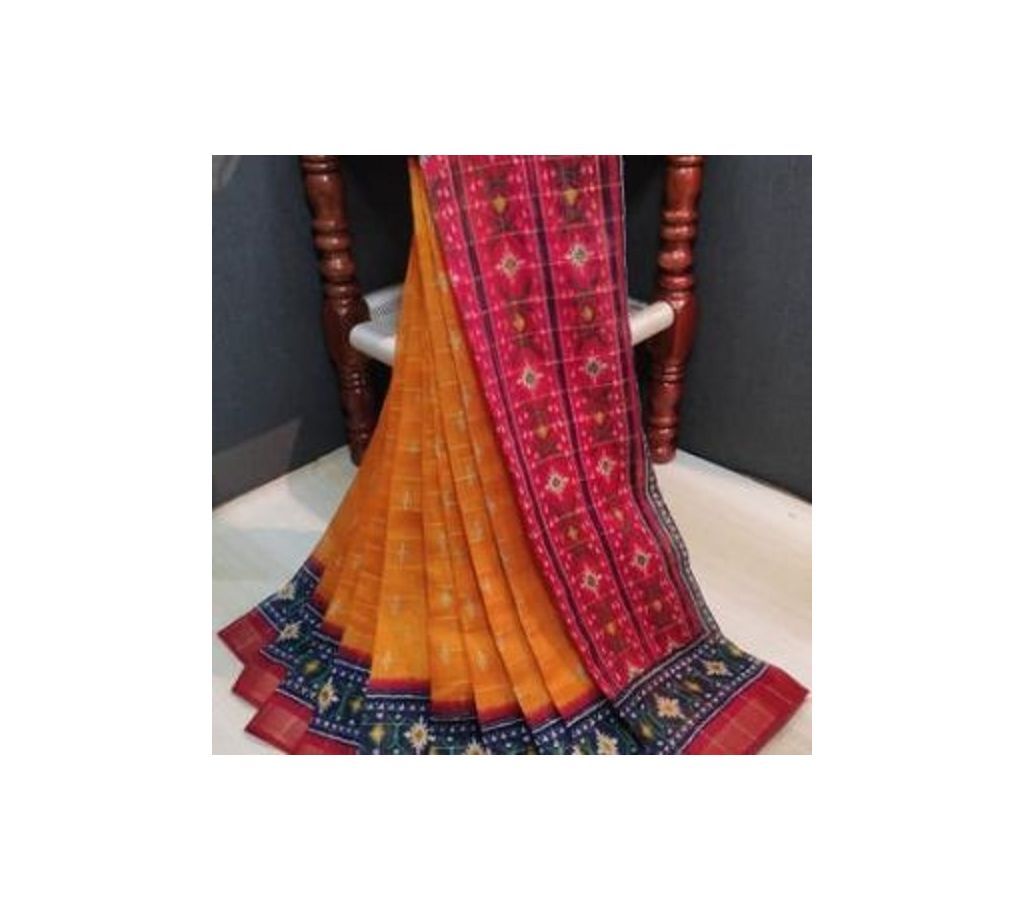 Indian Cotton Ikkat Print Saree 4