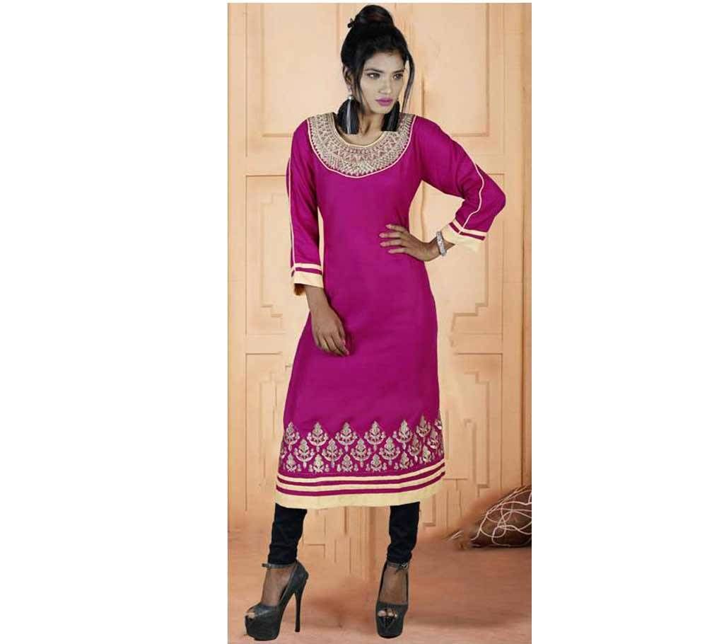Ladies Readymade Long Linen Kurti