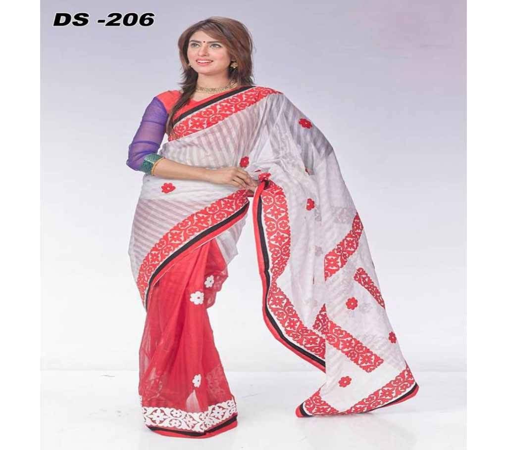 Step Kota Cotton Applique Sharee