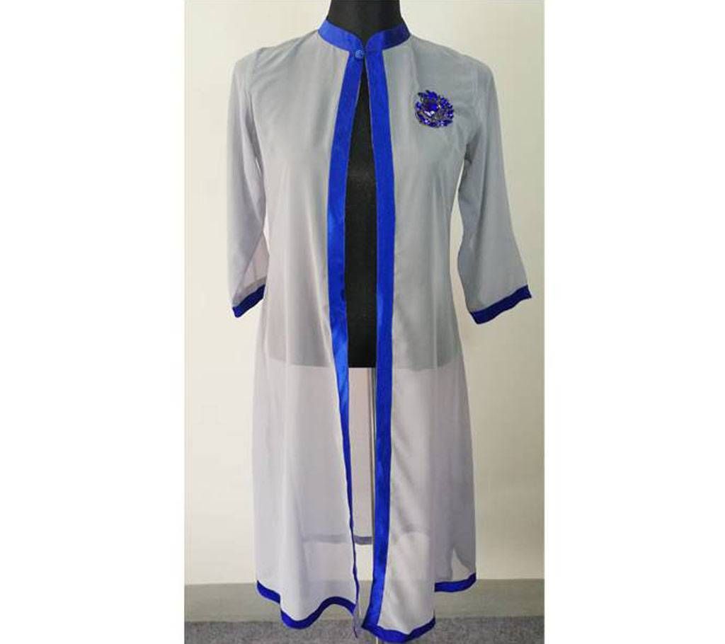Kurti/Koti set: Ash and royal blue
