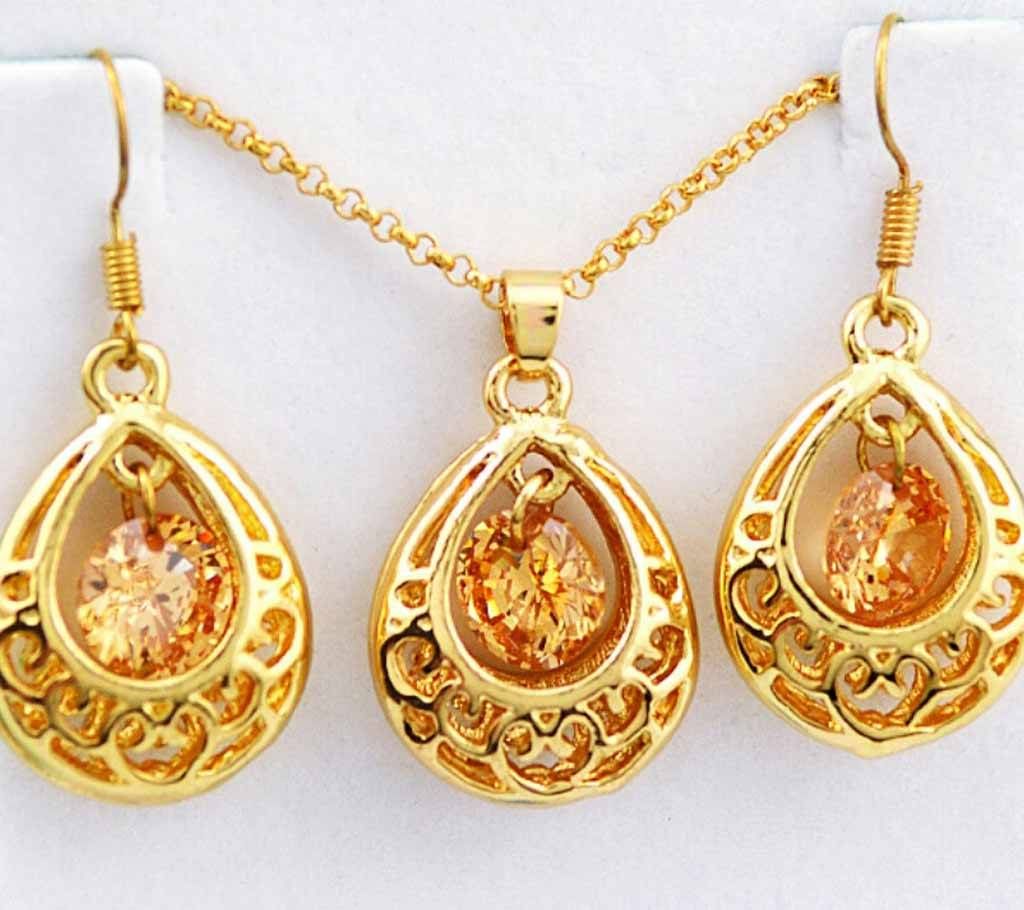 Chia Fashion Crystal Classic Retro Necklace Set (by Pink Point - CHIA34)