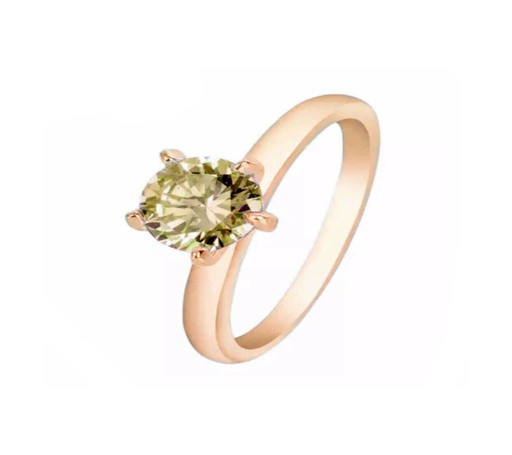 Gold Bar Zircon Love Ring