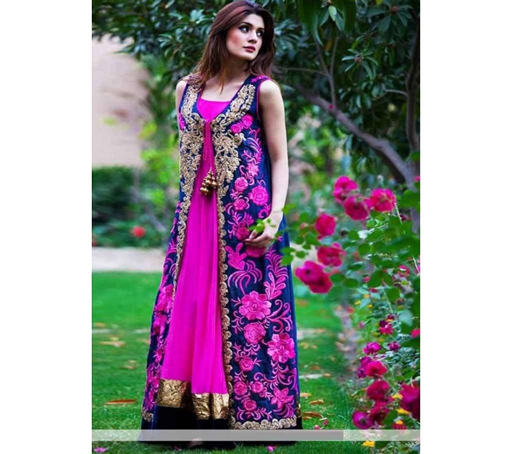 Un-stitched Georgette with embroidery salwar kameez (Copy) 