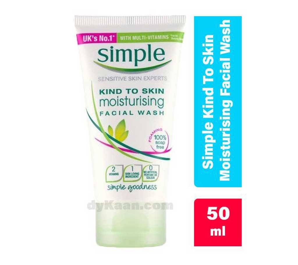 Simple Kind To Skin Moisturising Facial Wash 50ml UK