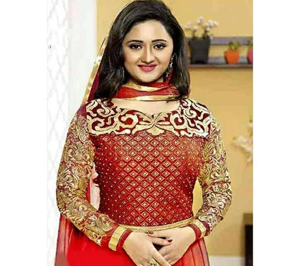 Red color cotton Block   Print For Woman