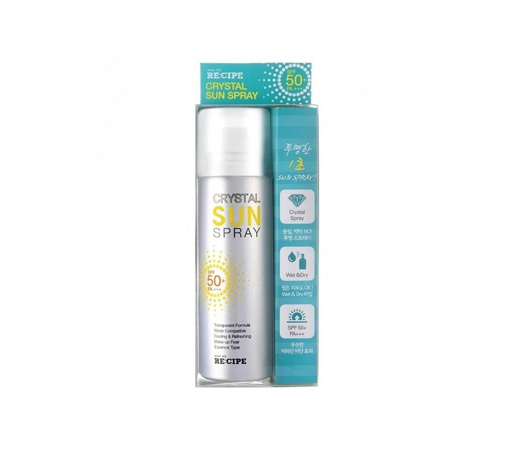 RECIPE RE CIPE Crystal Sun Spray SPF50+ PA+++ Sunblock UV protection 150ml Korea