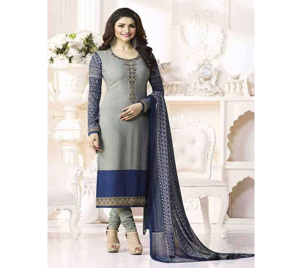 Unstitched Indian Cotton Embroidery Three Pcs (Copy)