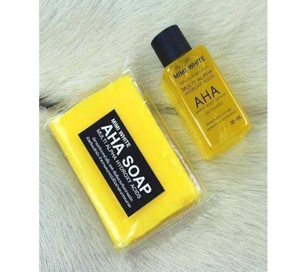Mimi white AHA Soap and Serum 70gm+30ml -Thailand 