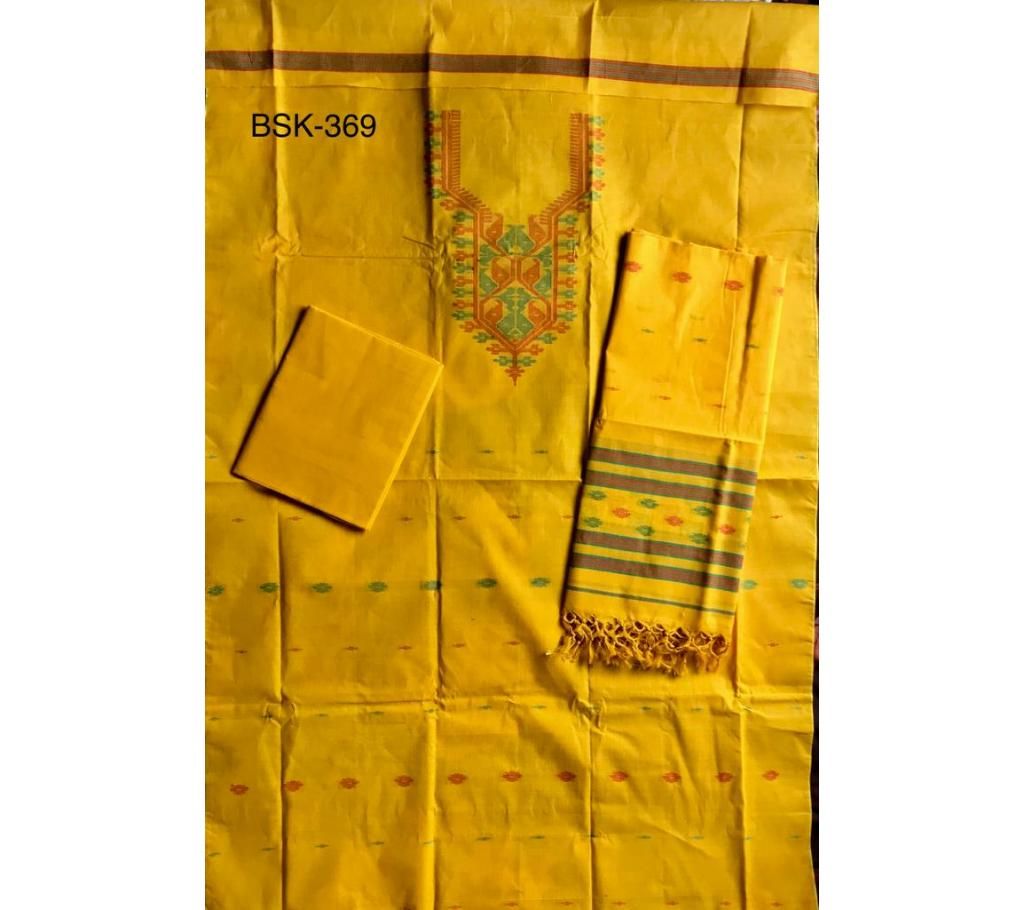 Cotton Jamdani Three Piece