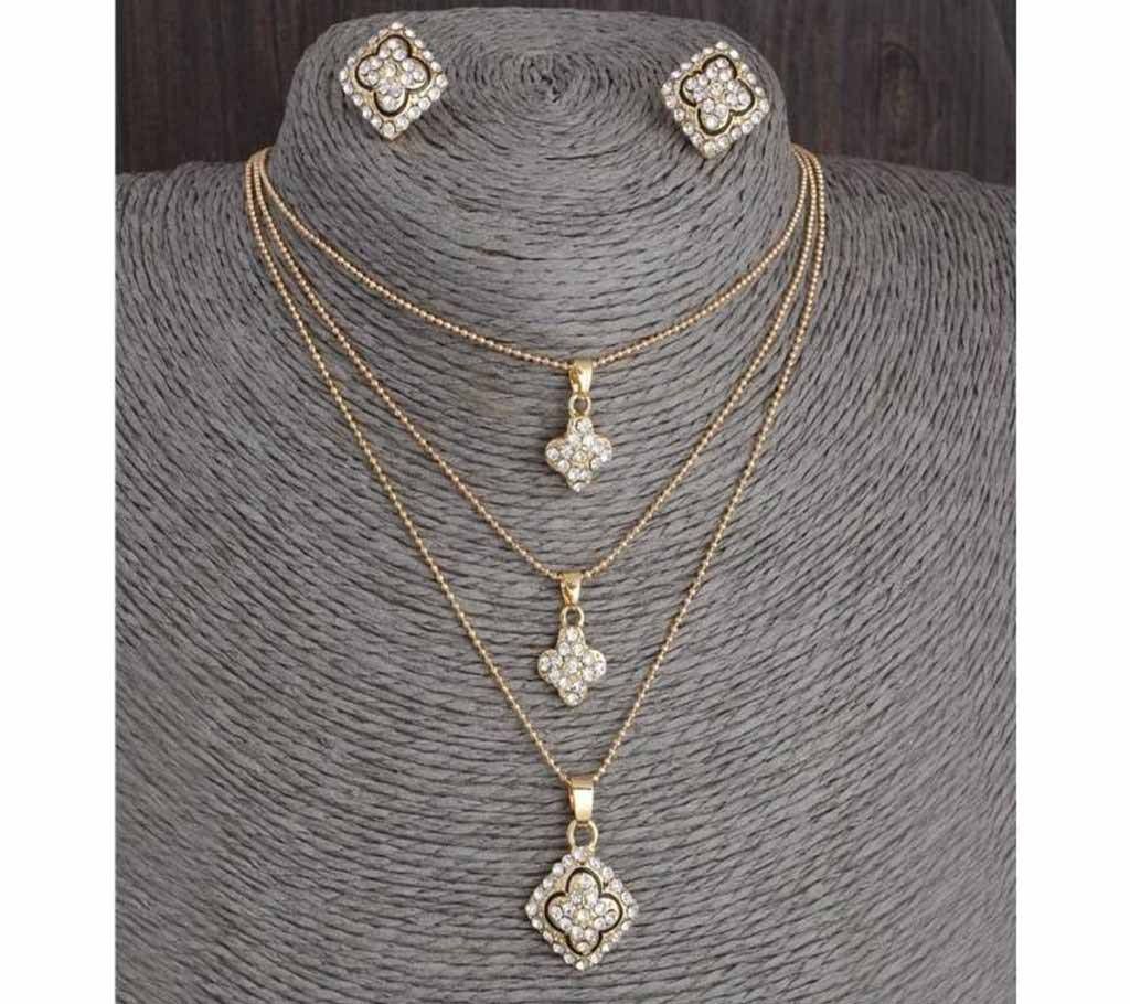 Cat's Eye Stones Necklace Set  