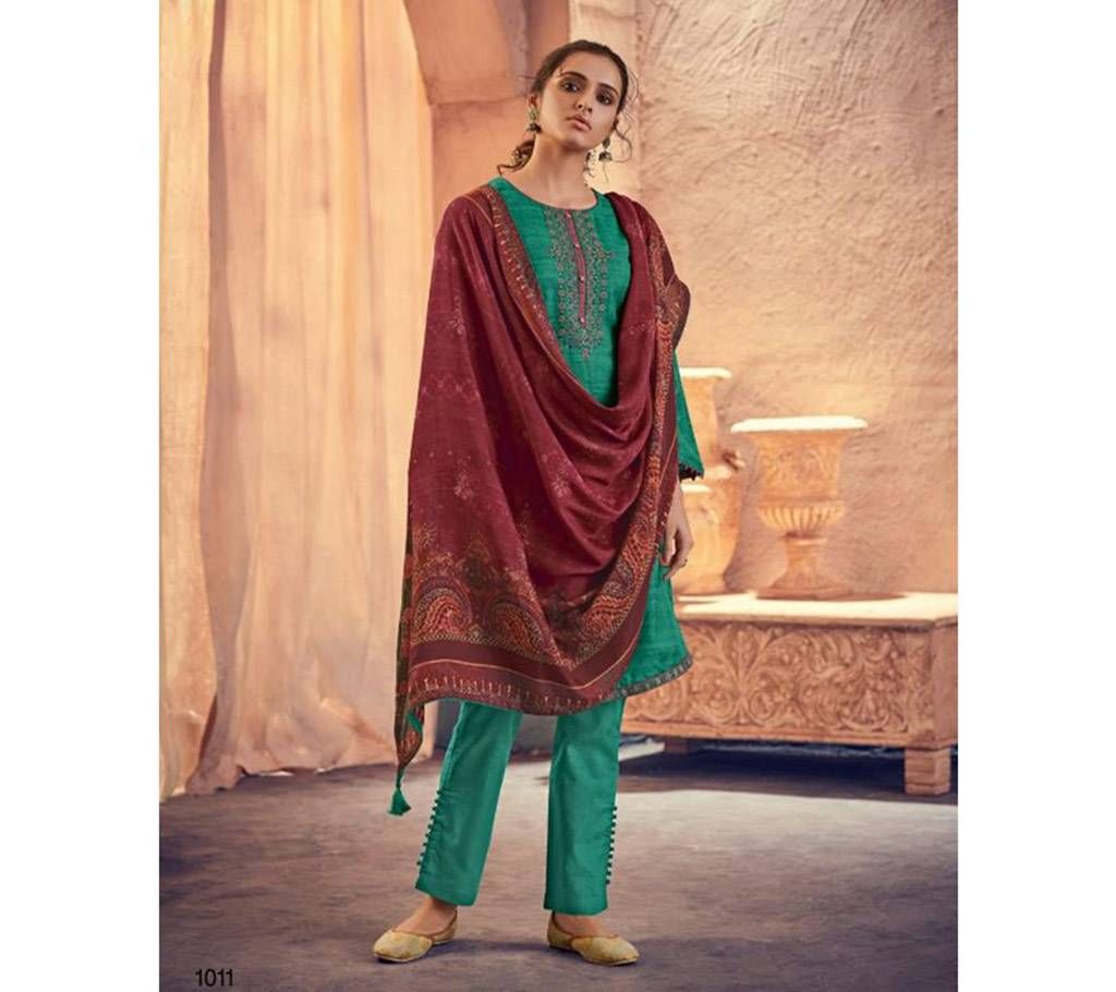 Varsha Ehrum Unstitched Embroidery Three Piece