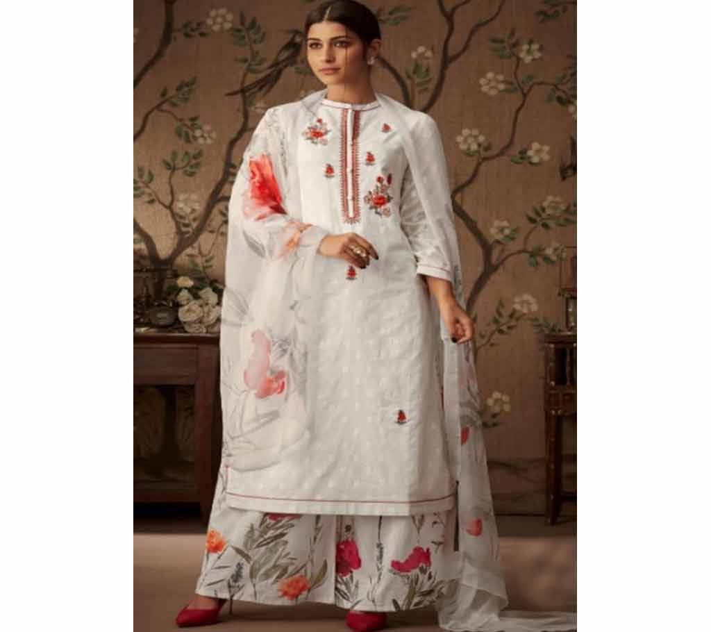 Esta Cressa Unstitched Cotton Three Piece 111