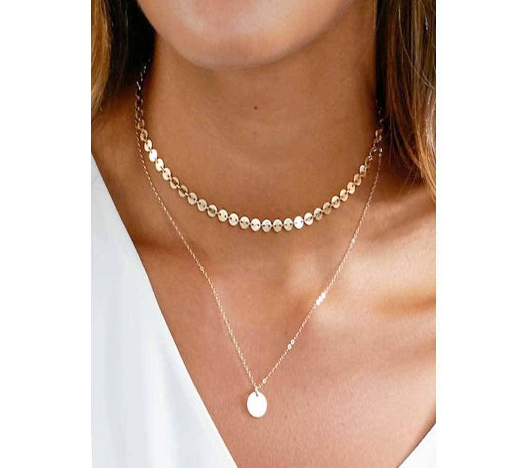 European and American foreign trade fashion coin sequins personality hot selling necklace