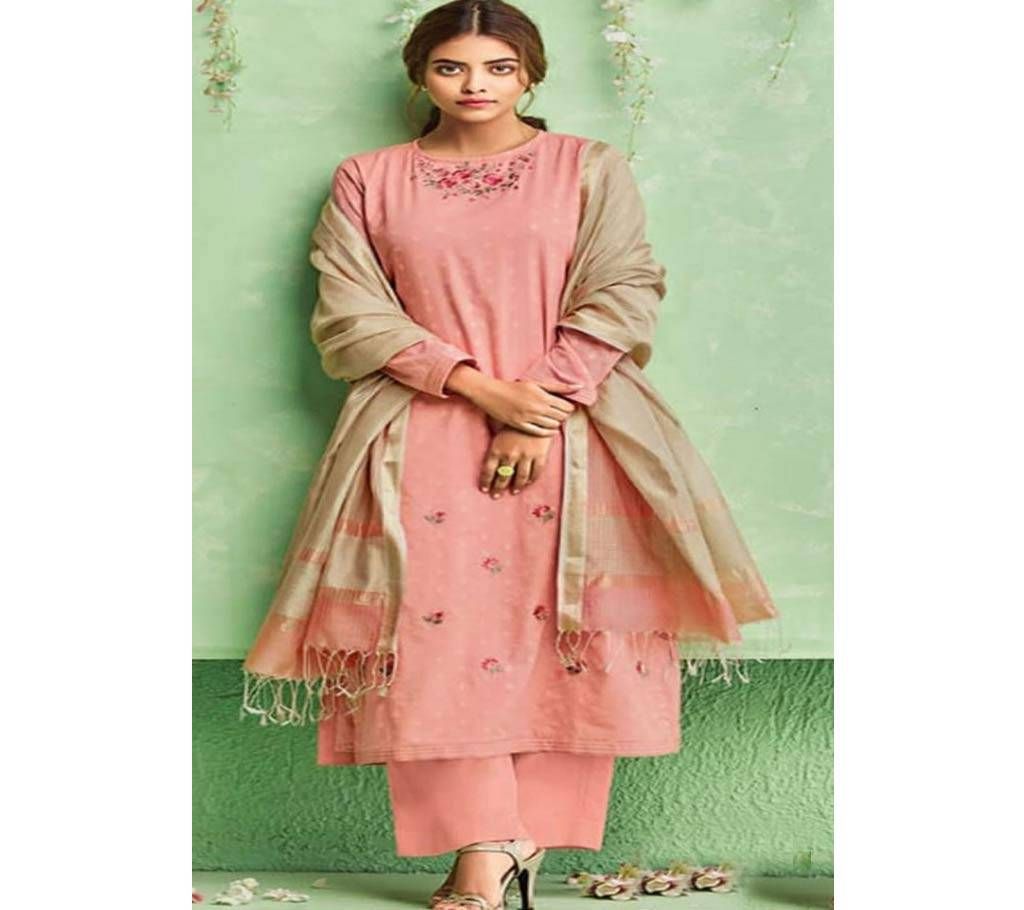 Sahiba Legacy Unstitched Embroidery Cotton Three Piece