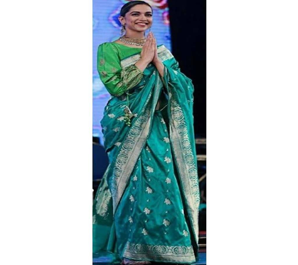 light green Benarosi Sharee Benarosi bridal saree Silk for woman