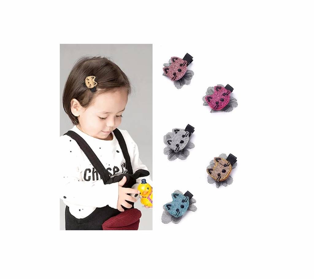 2pcs Cute Animal Print Hair Clip For Girls Hair Accessories