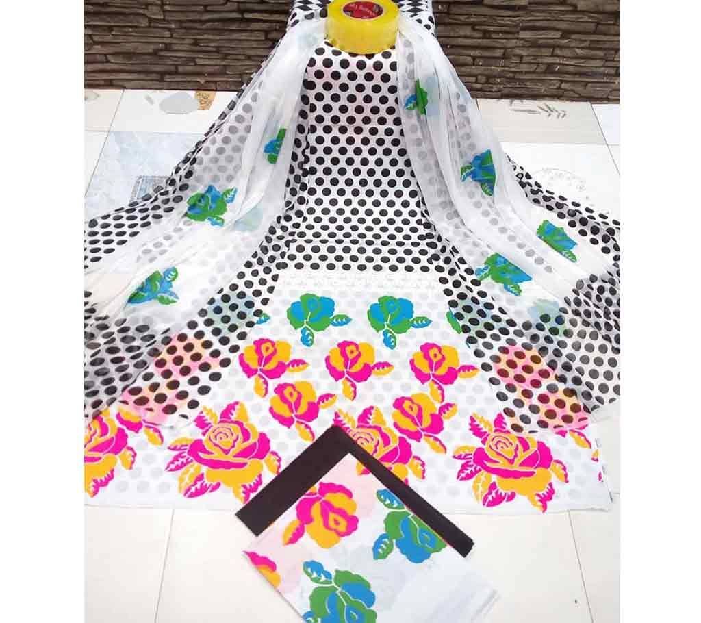 Deshi Cotton Unstitched Screen Printed 3Pcs - C71 - MHG
