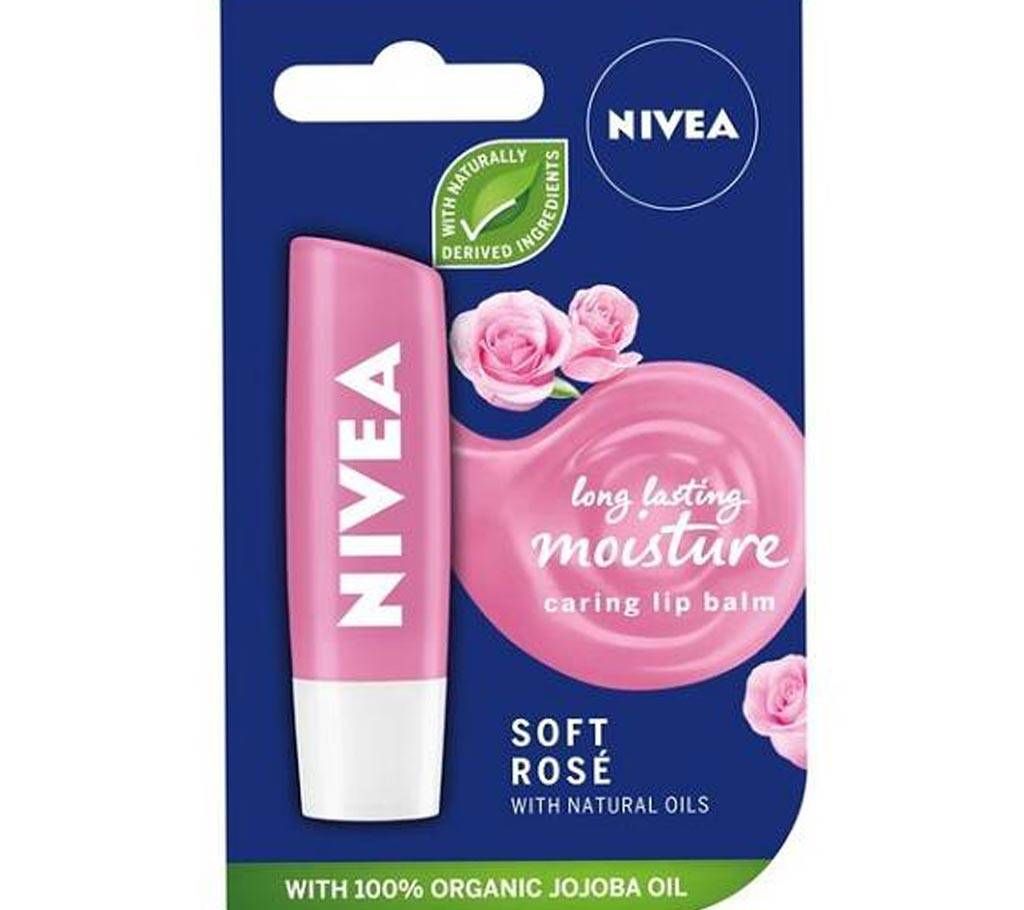 Nivea Soft Rose Lip Balm-4.8gm-Germany 