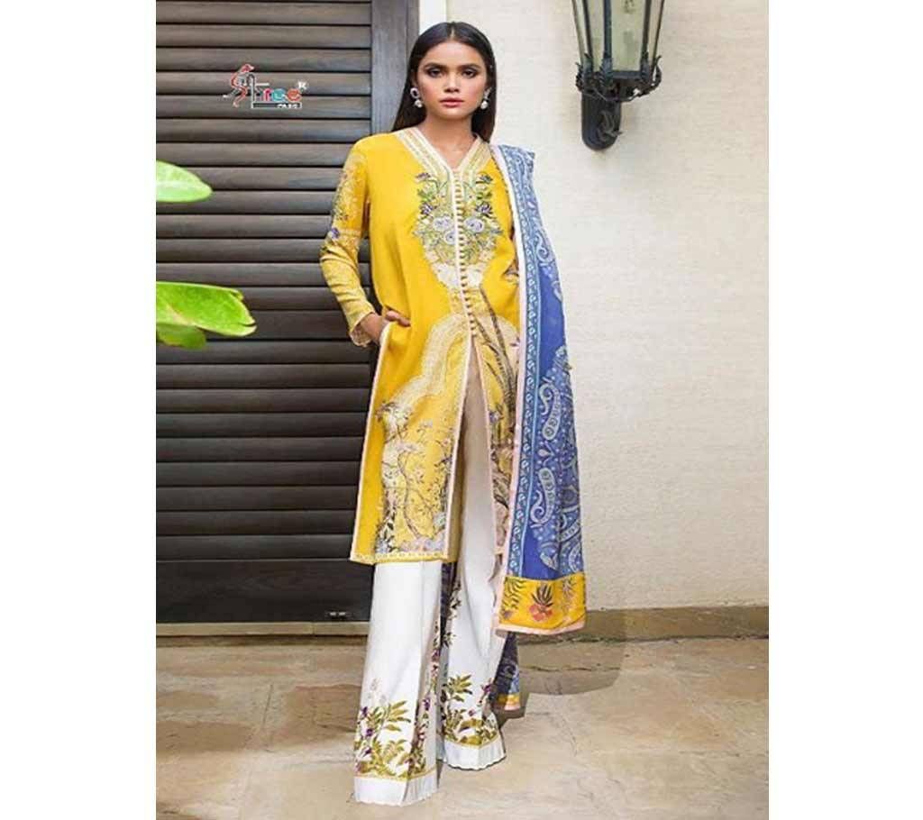 Unstitched Cotton Salwar Kameez For Women- vol-2 - 5121