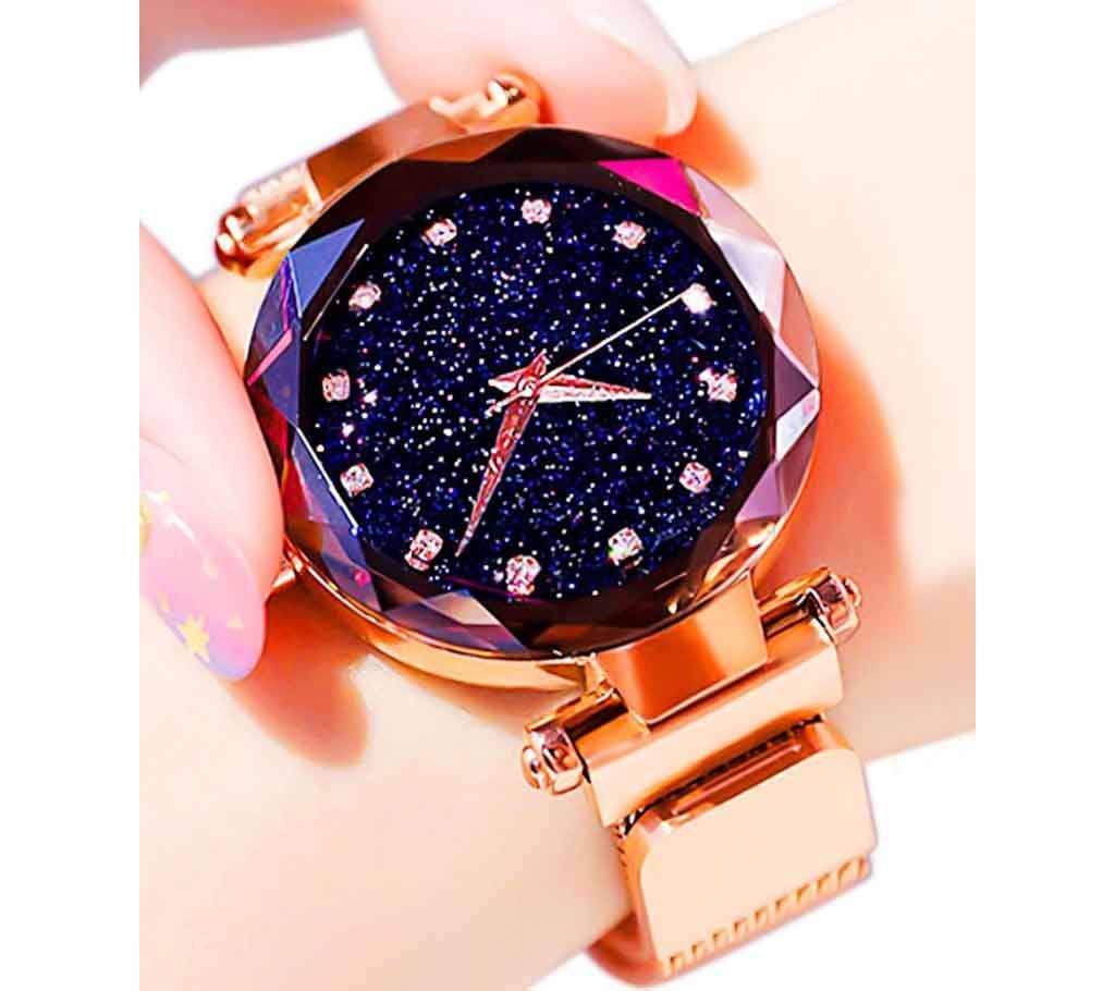 Ladies Golden Magnet Watch