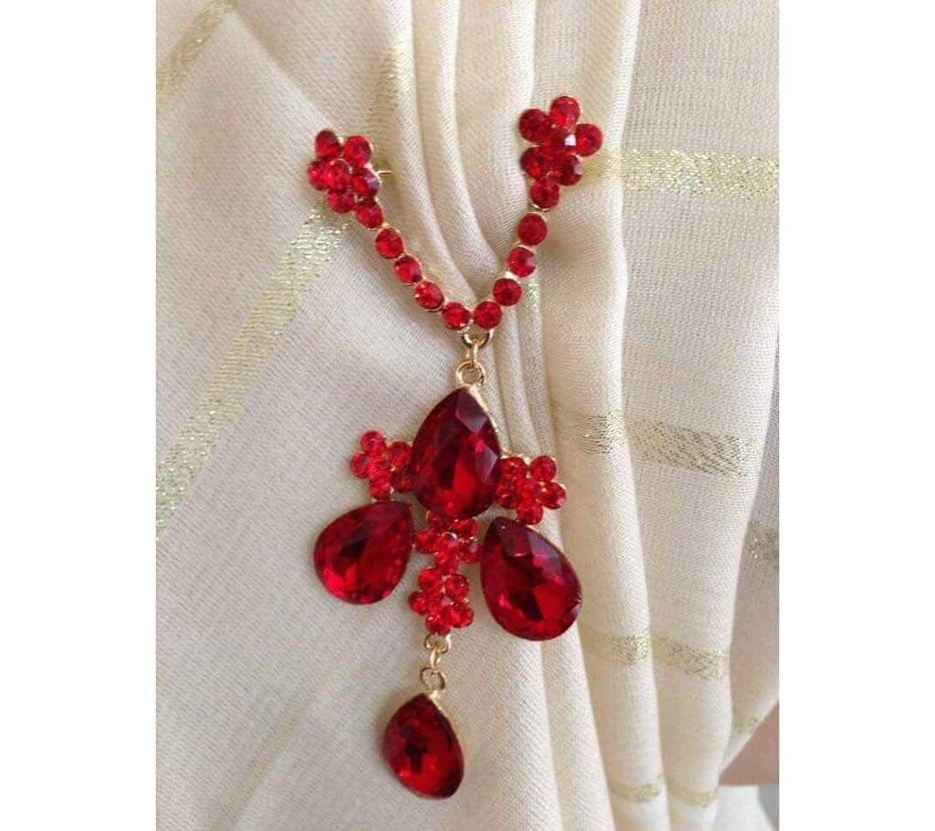 Floral design hijab brooch
