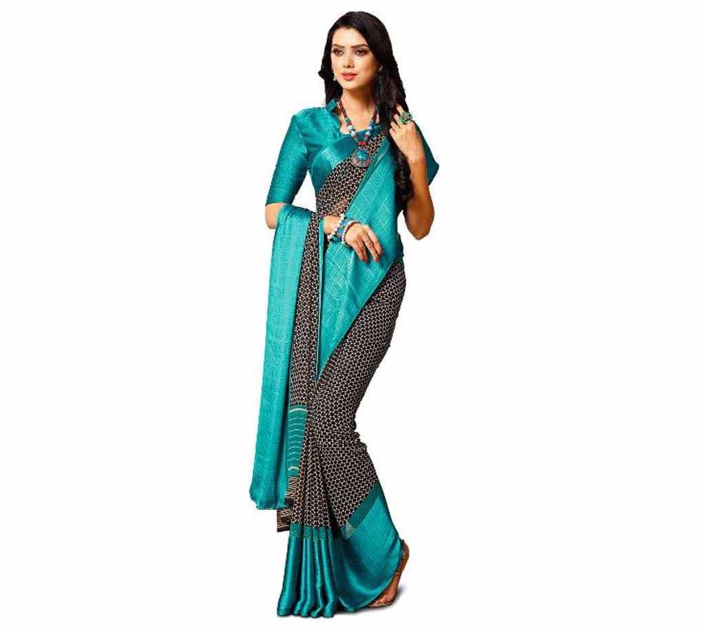 Georgette with satin border 