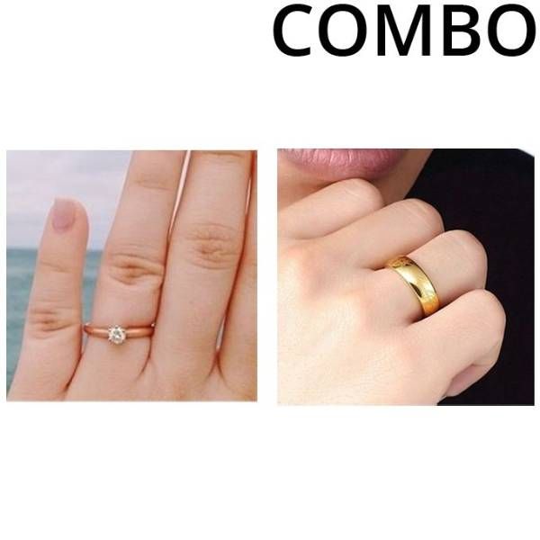 Combo finger ring for women