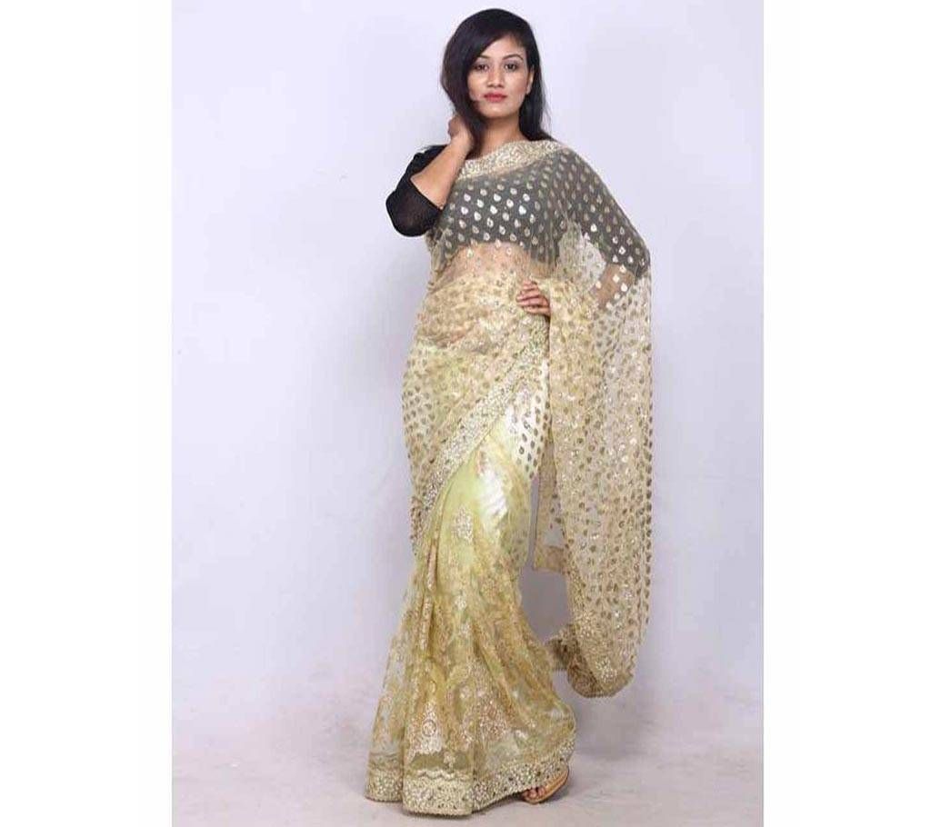 Embroidery Georgette & Net Sari