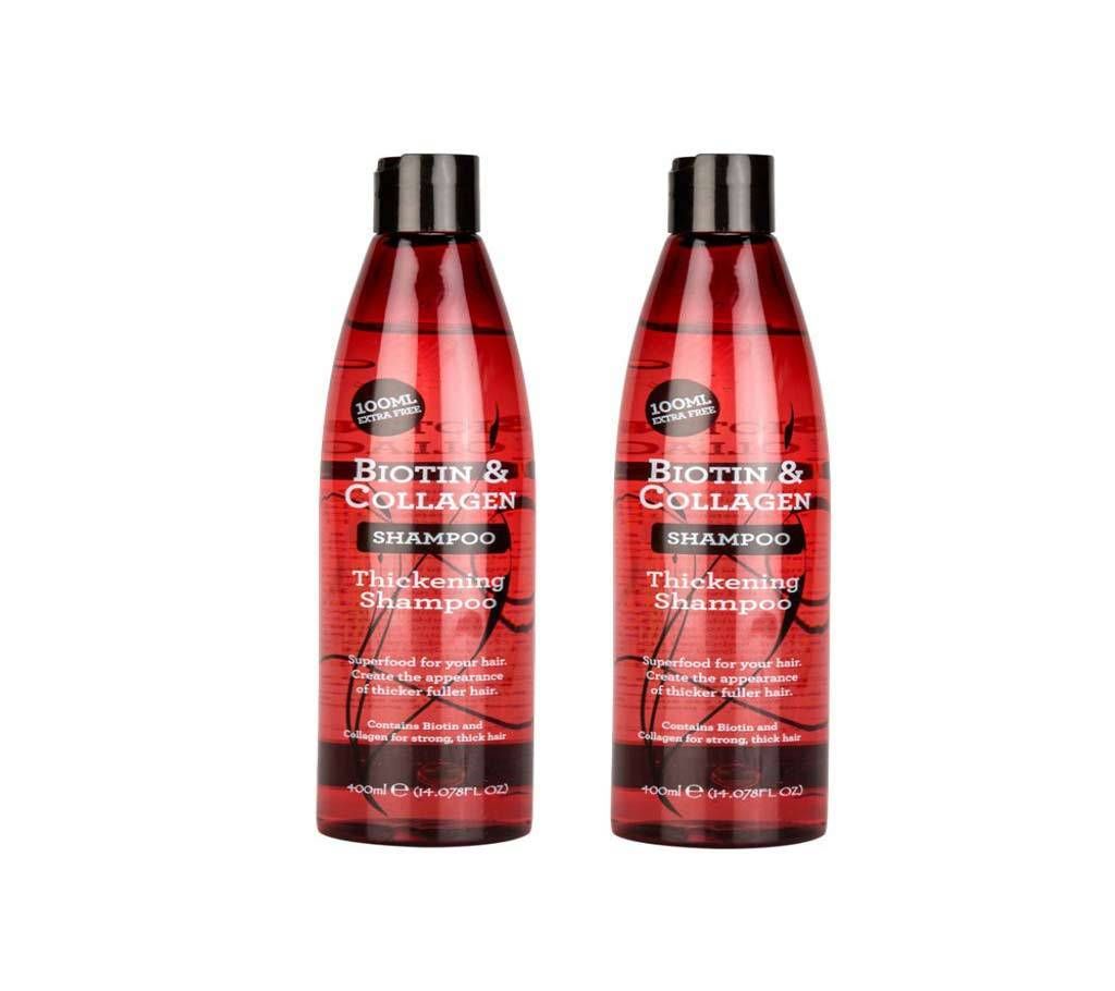 Biotin & Collagen Hair Thickening Balancing Shampoo Hair Fall Solution Pack Of 2 800ml - USA