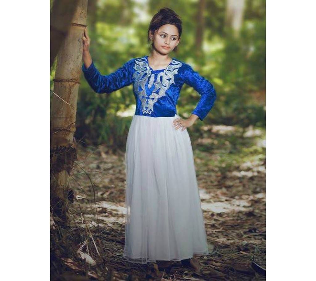 Unstitched Embroidered Korean Velvet Gown