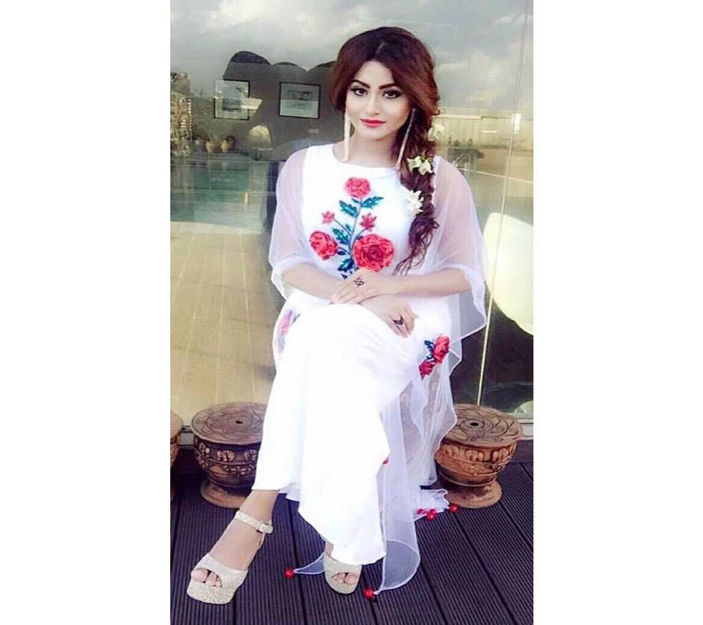 Un-stitched georgette with embroidery salwar kameez for woman