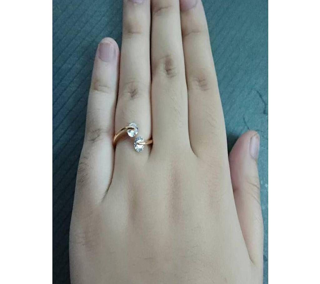 Rose Gold Alloy Finger Ring for Women