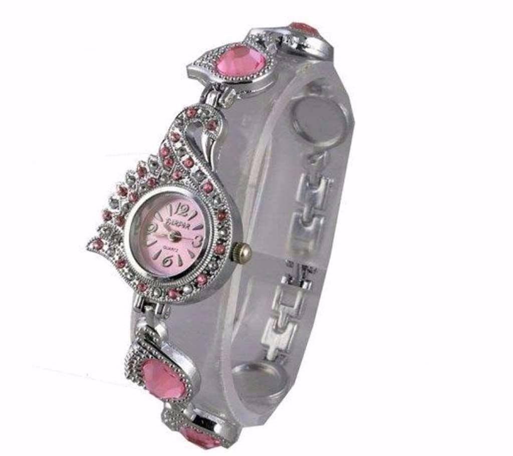 Stainless Steel Bracelet Watch for Women-Pink