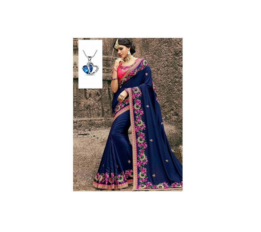 weightless georgette saree with bracelet combo-03